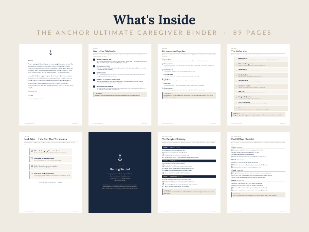 The Anchor Ultimate Caregiver Binder 2