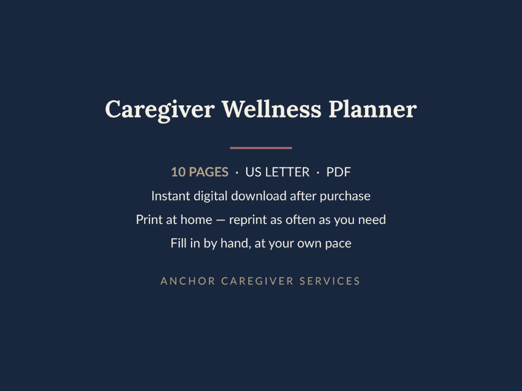 Caregiver Wellness Planner 5