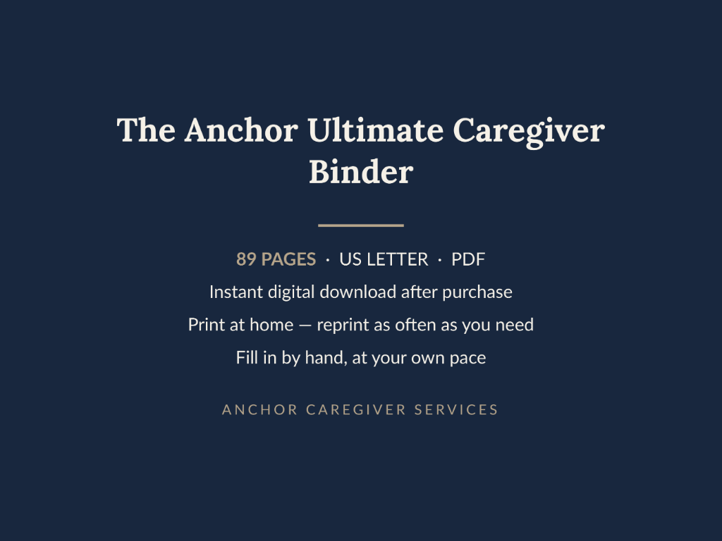 The Anchor Ultimate Caregiver Binder 5