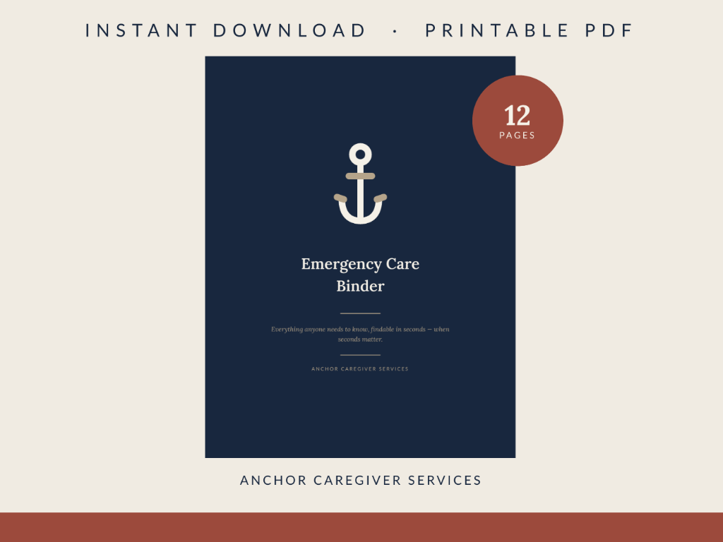 Emergency Care Binder