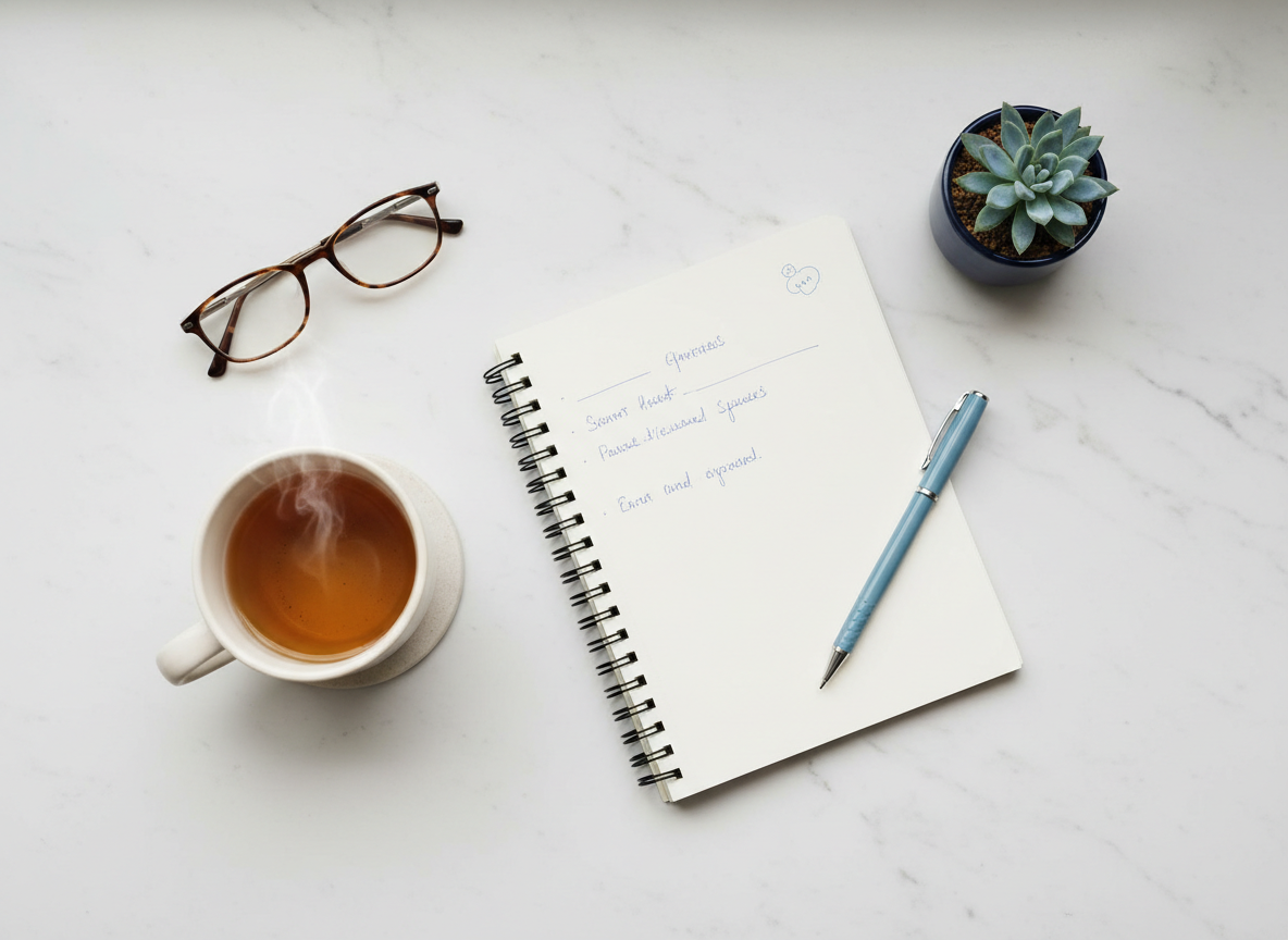 Organized caregiving workspace