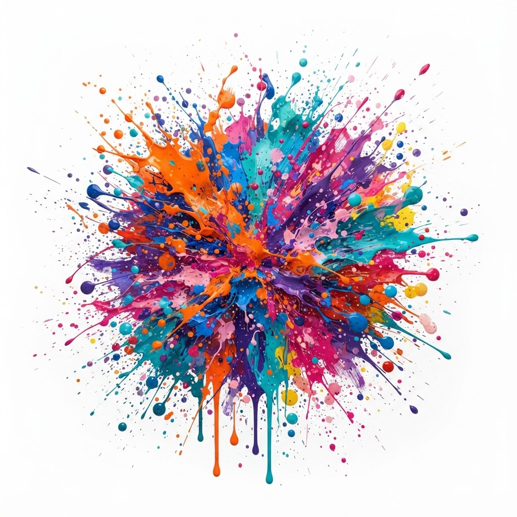 Abstract paint splatter decorative background