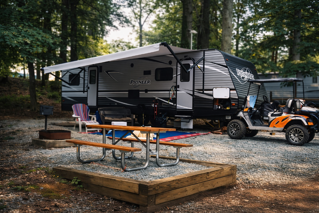 RV campsite at Hyco Lake