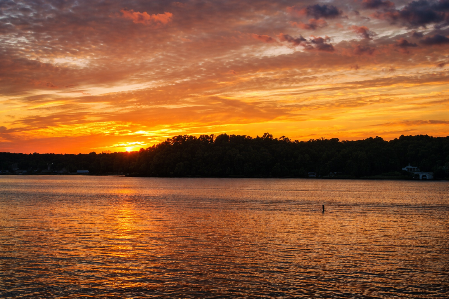 Sunset over Hyco Lake