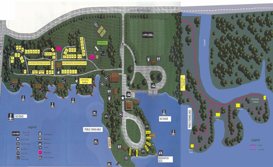 Preview of the Hyco Lake Park and Campground map and brochure
