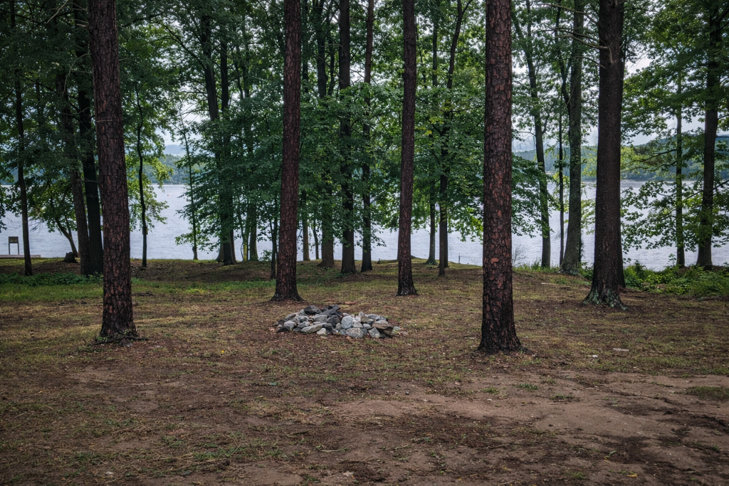 Primitive campsite at Hyco Lake