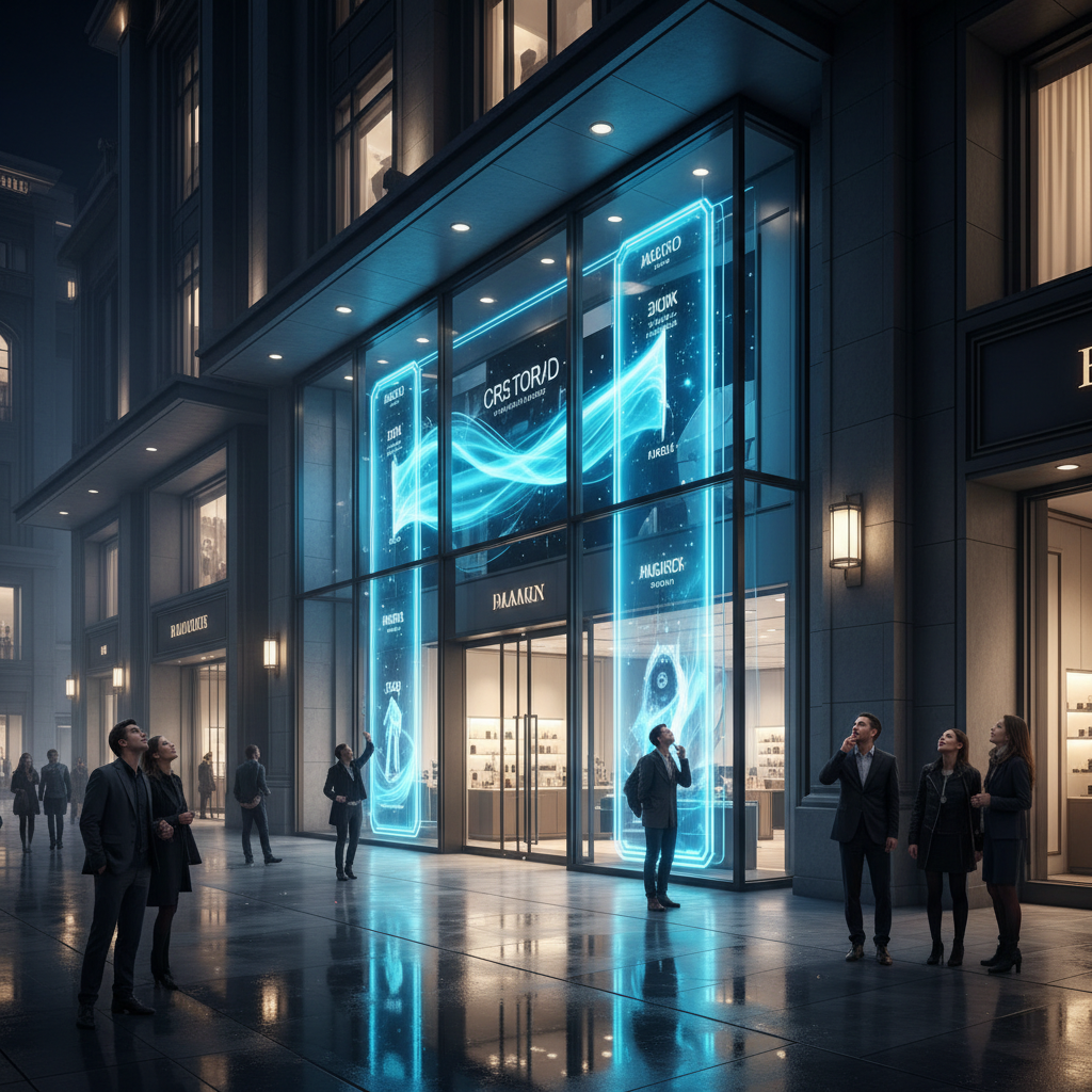 Transparent LED Glass Storefront
