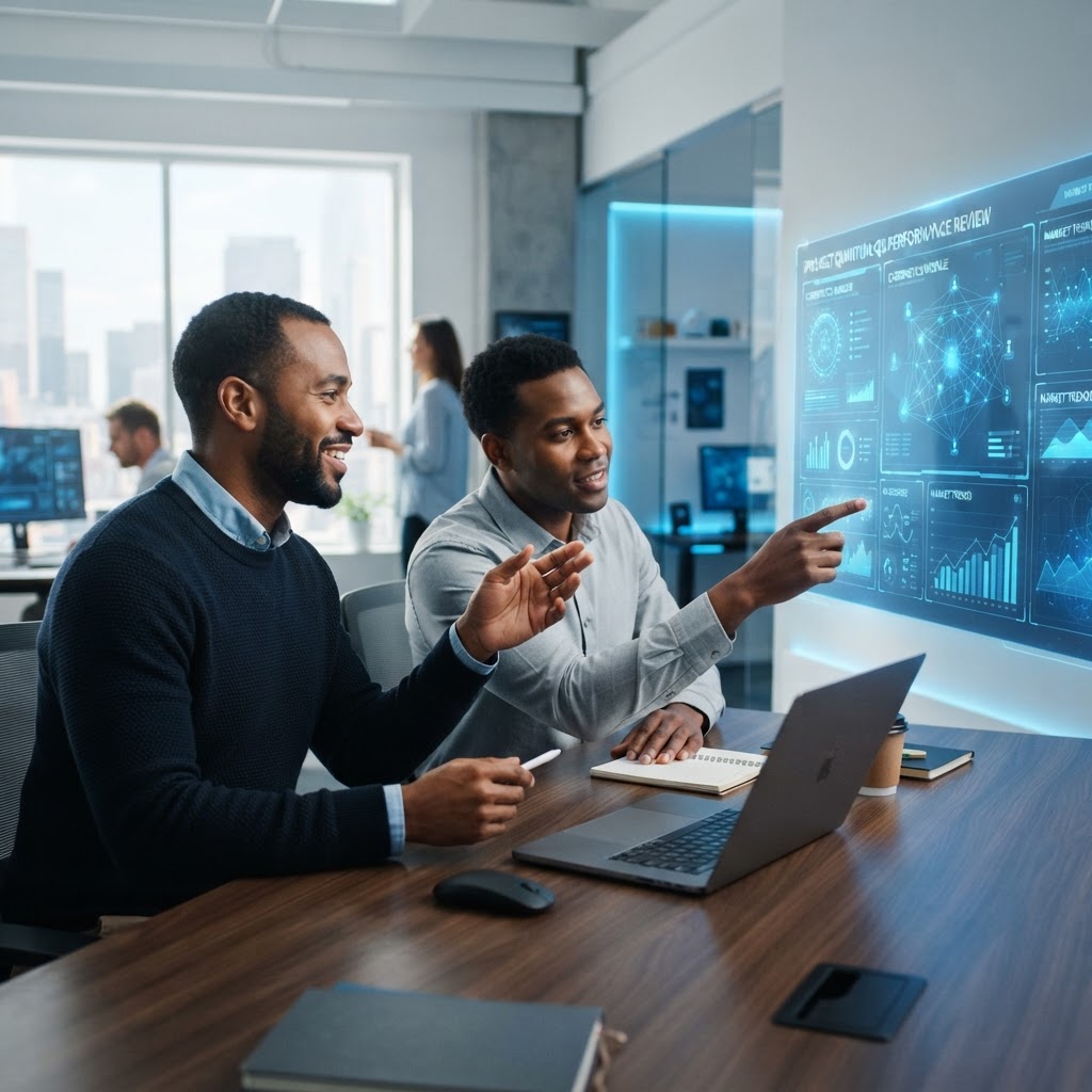 Modern visual technology installation in a business environment