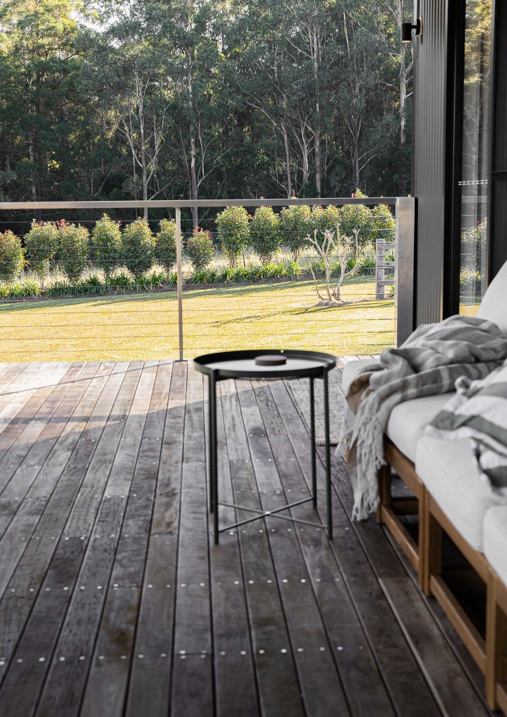Deck with forest views