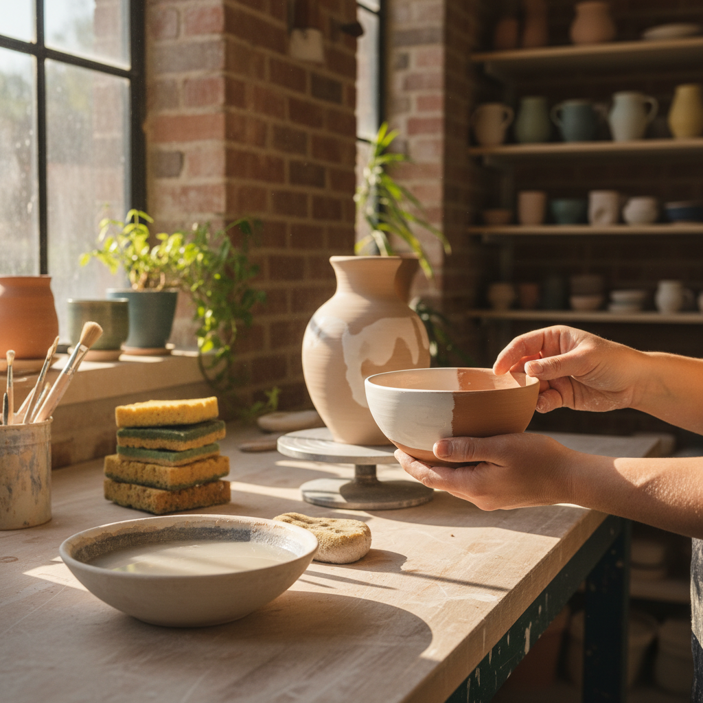 Easiest Glaze Cleanup Hack for Pottery