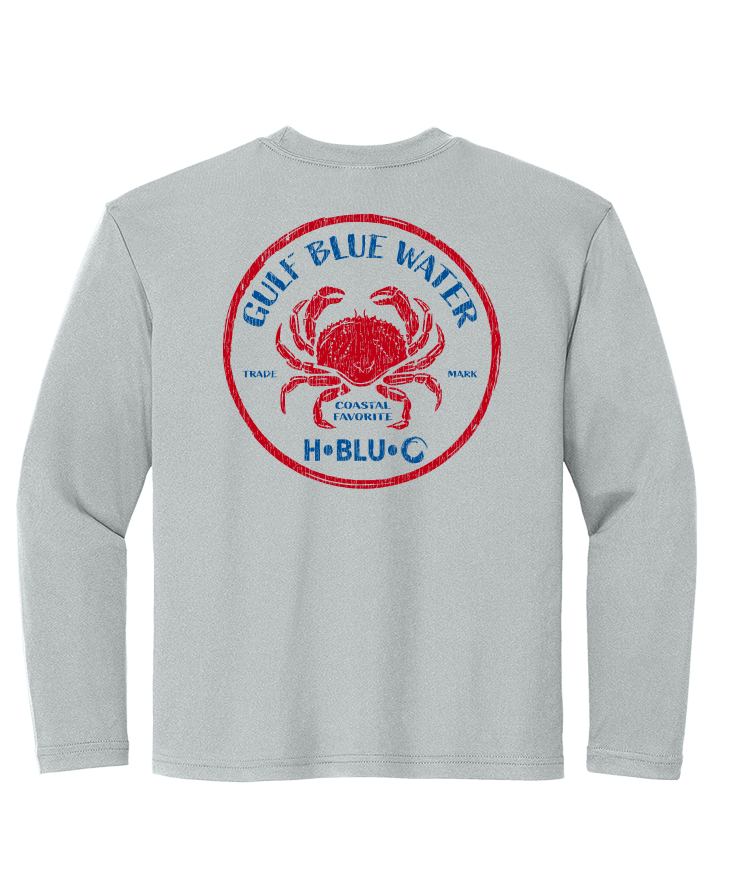 H•BLU•O Gulf Blue Water Crab Dri-Fit Youth