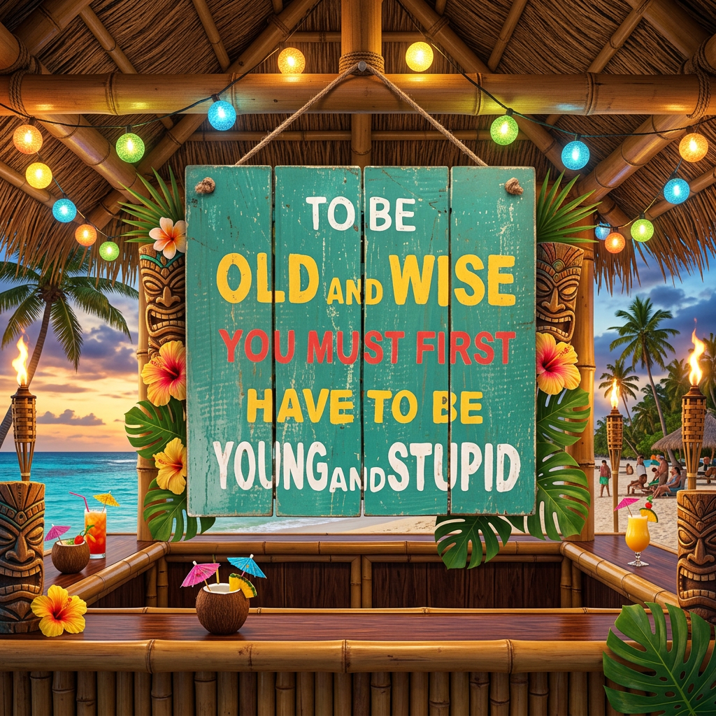 Old and Wise Tiki Sign