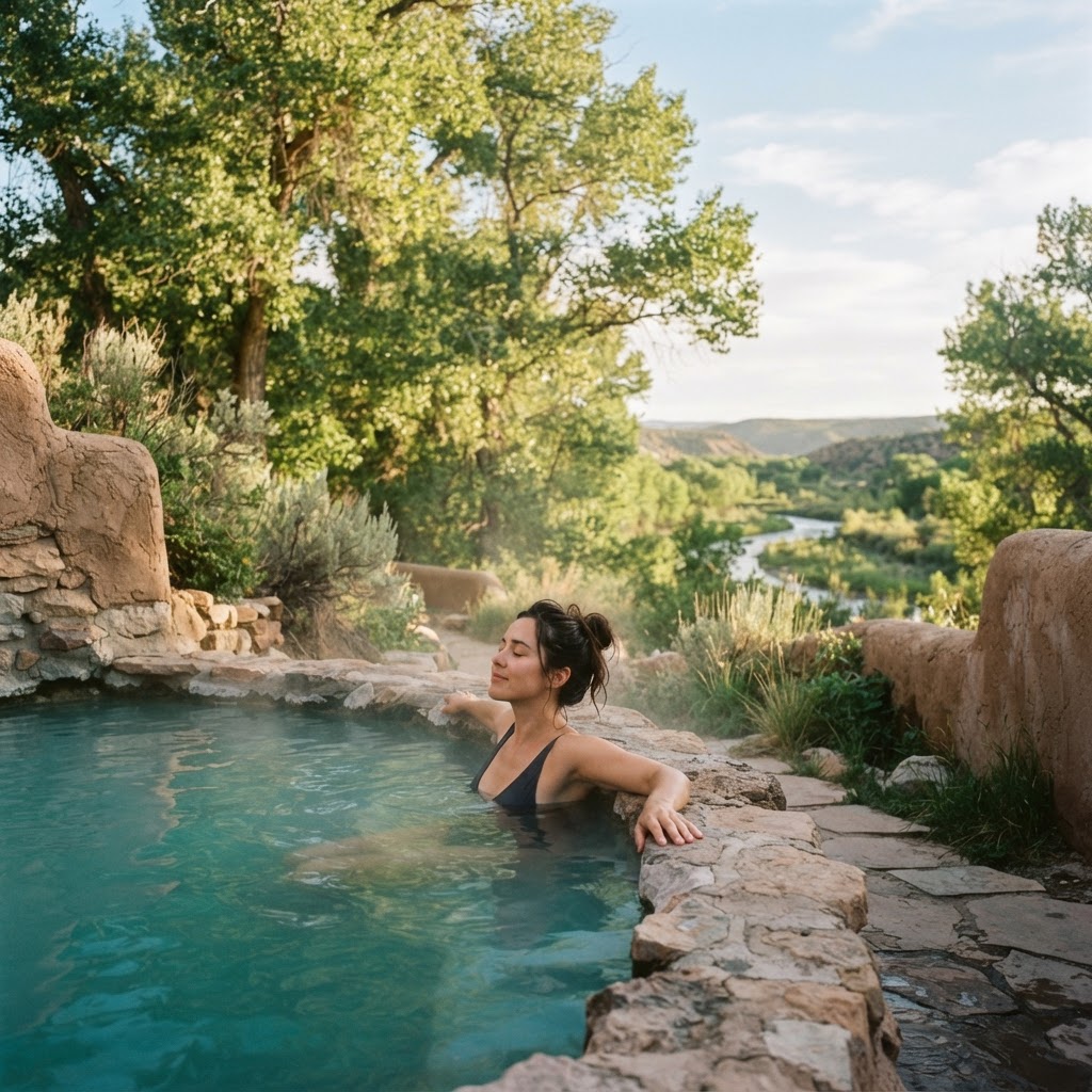 Healing mineral pools at Ojo Santa Fe