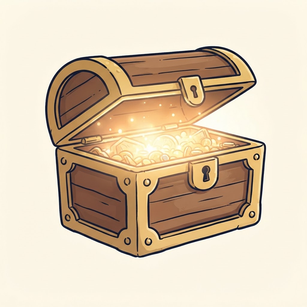 Open treasure chest