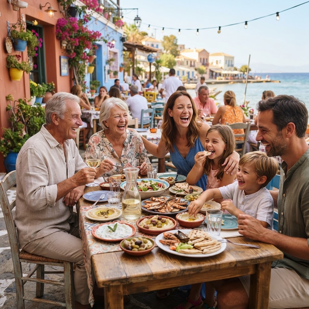 Families enjoying meals 🥰