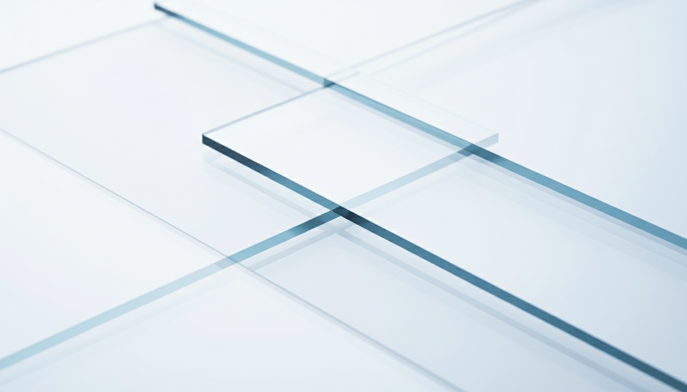 Abstract architectural glass reflecting light