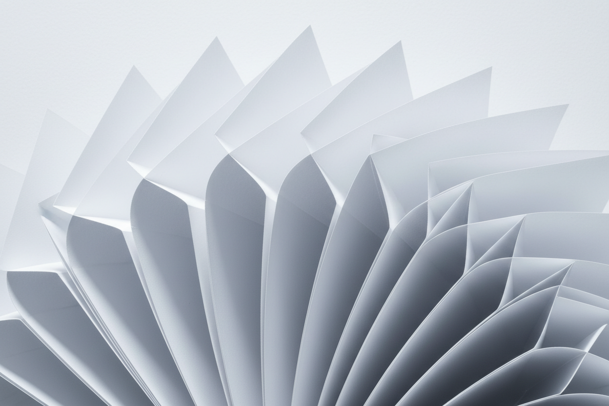 Abstract paper edges with subtle shadows