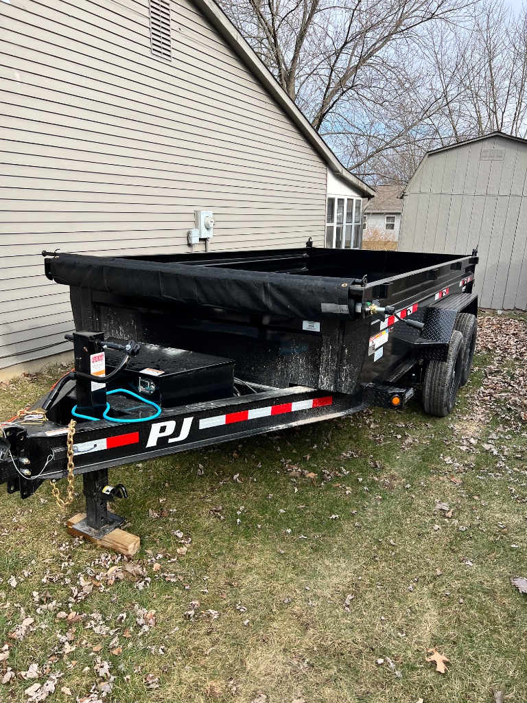 PJ dump trailer at a residential job