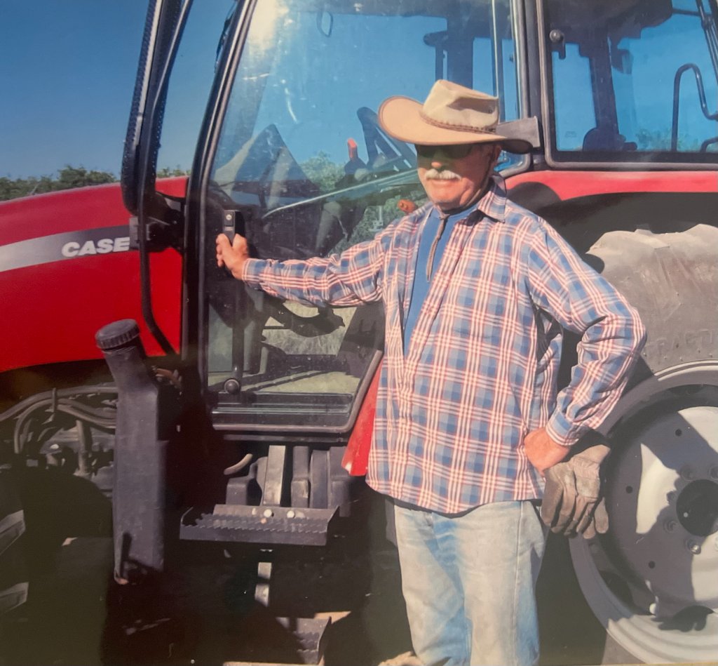 Kasey's father on the family farm