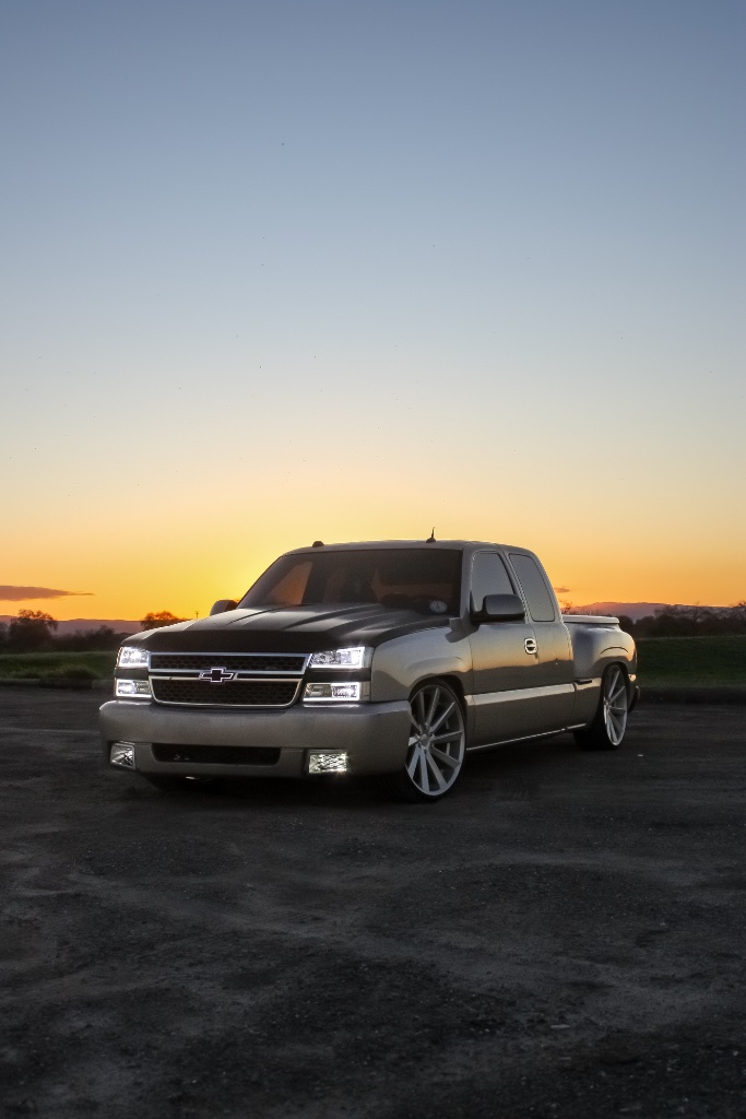 Silverado Sunset — automotive photography