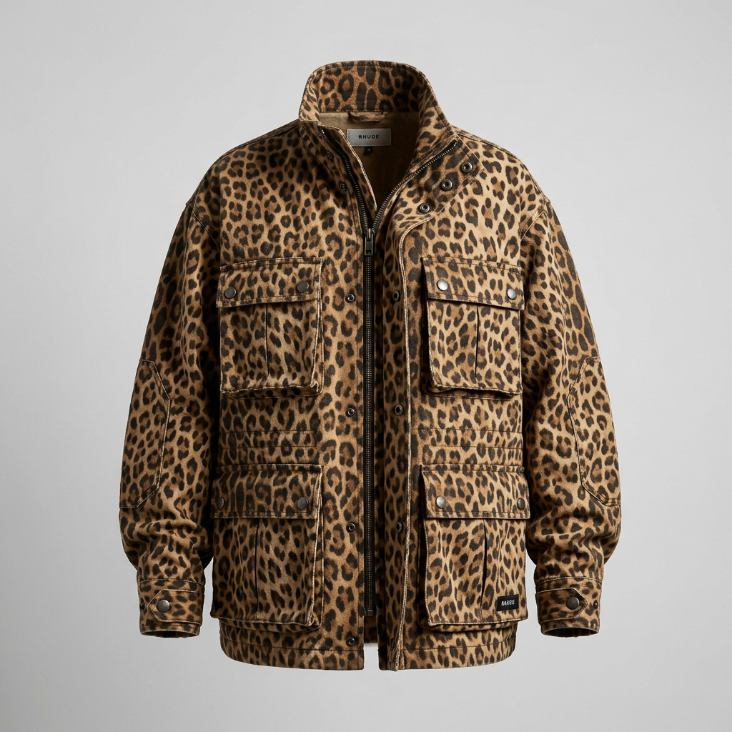 Rhude Leopard Oversized Work Jacket