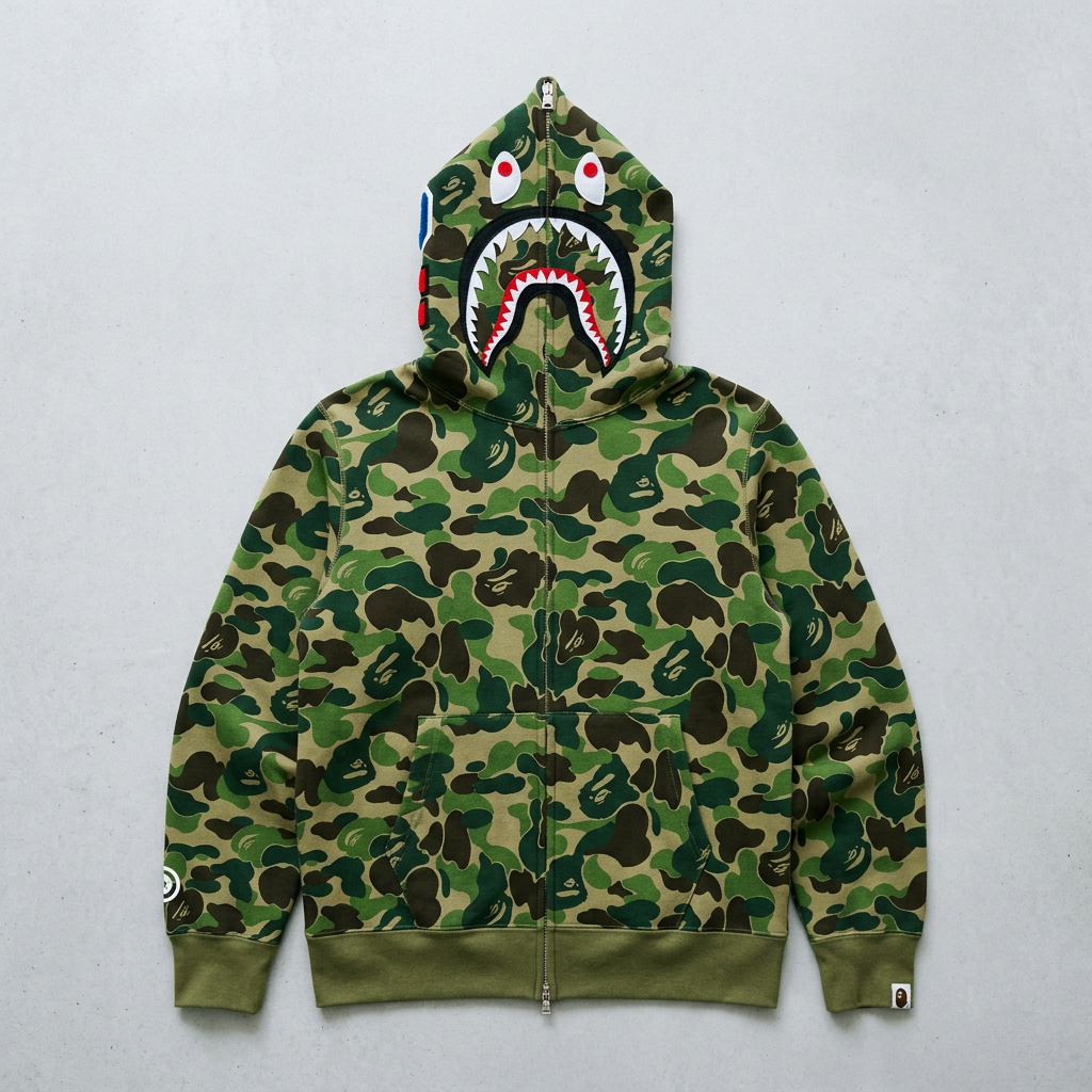 1ST CAMO Shark Full Zip Hoodie