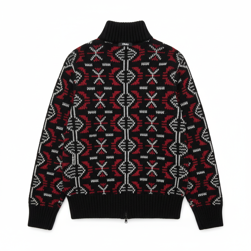 Obey Int. Cowichan Knit Zip Sweater thumbnail 2
