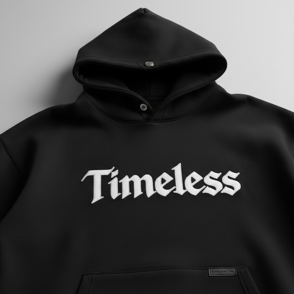 TIMELESS HOODIE - BLACK thumbnail 3
