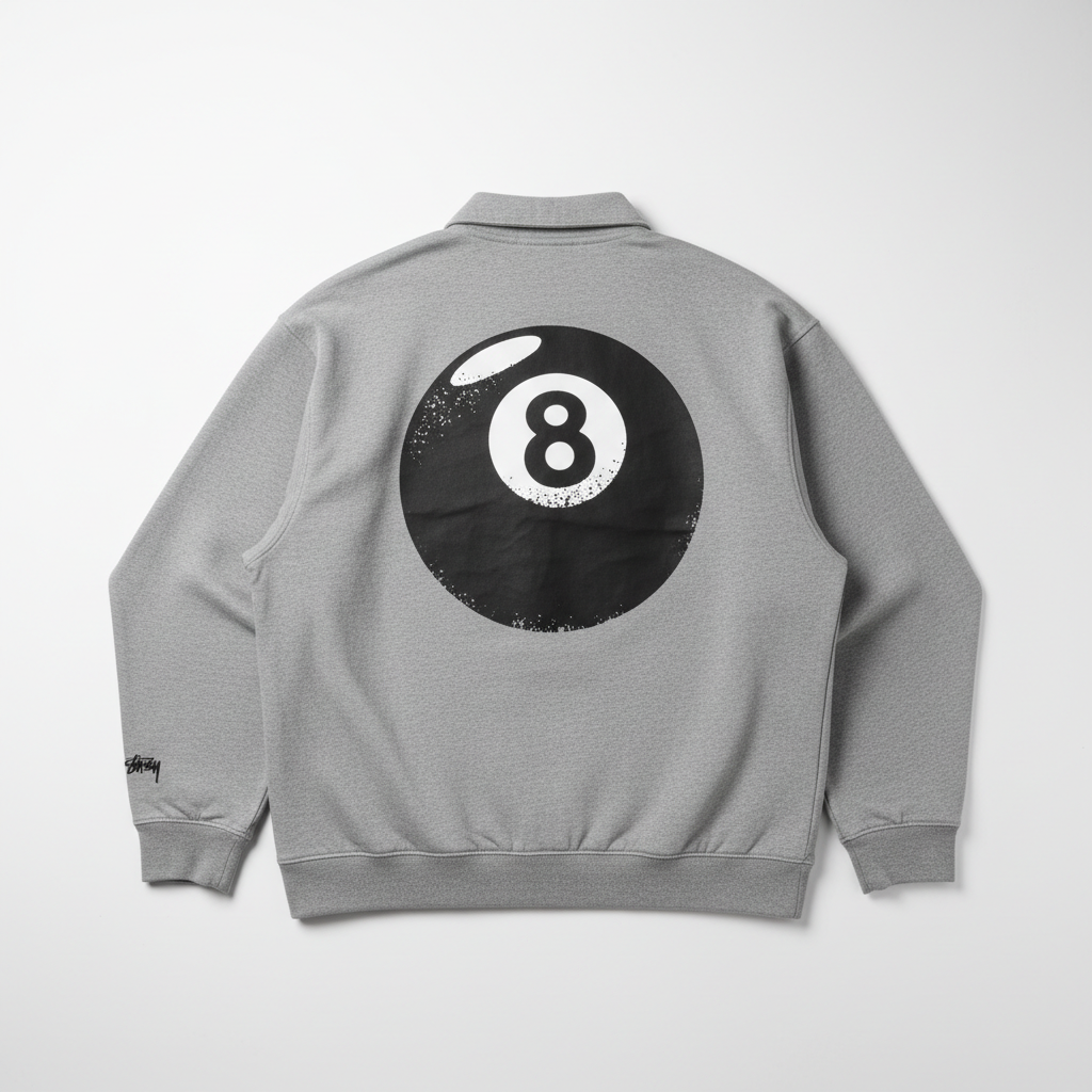 Stüssy 8 Ball Beach Shell Jacket 'Greyscale'