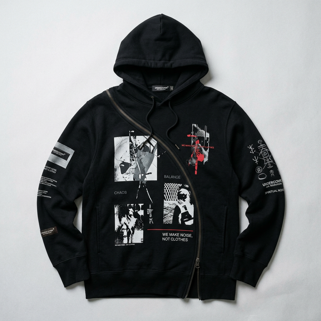 Undercover x Champion Curved Zip-Up Hoodie
