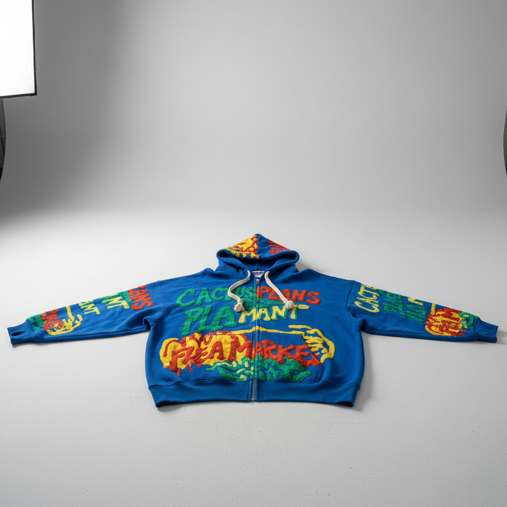 Cactus Plant Flea Market Earth First Zip Hooded Sweatshirt