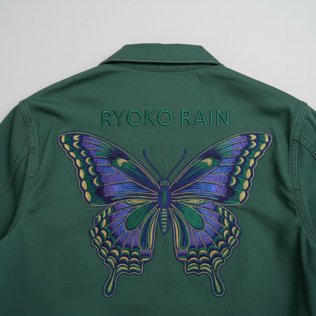GREEN BUTTERFLY WORK JACKET