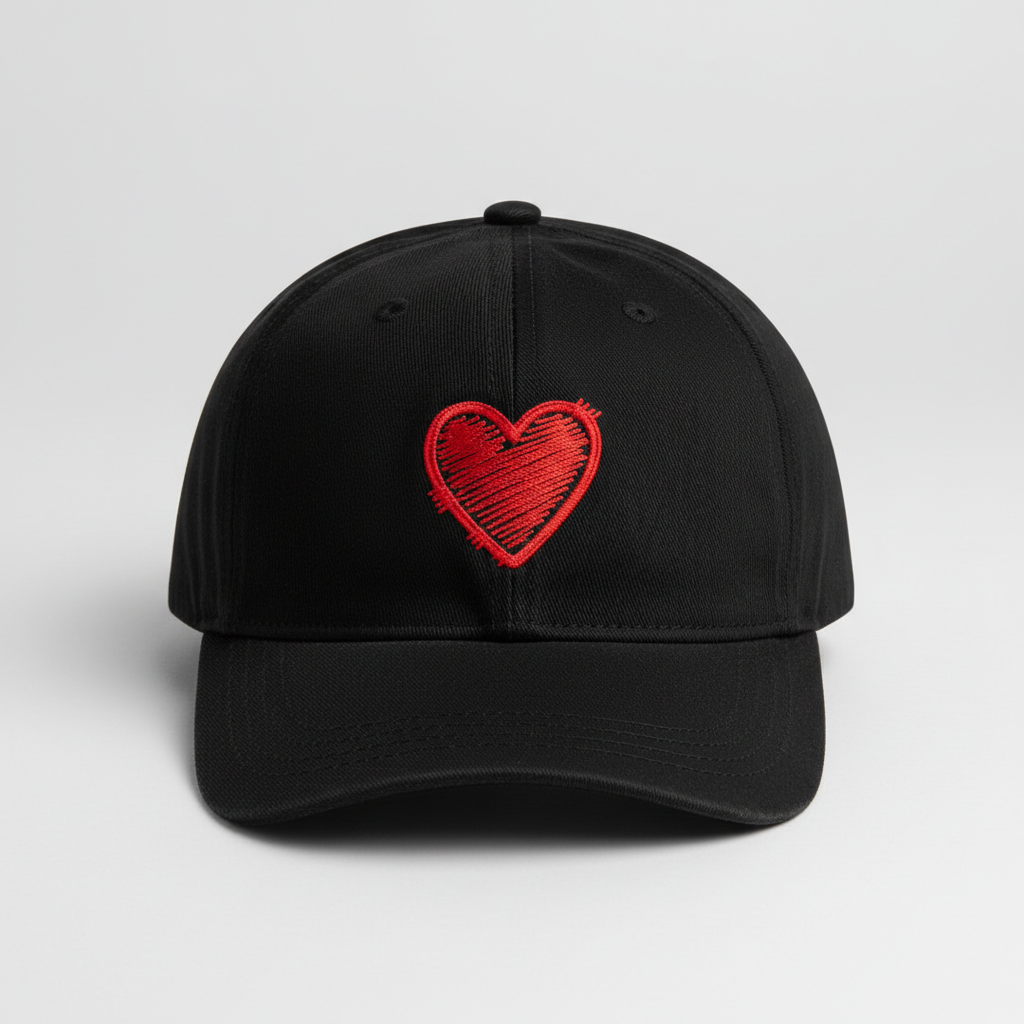 HUMAN MADE HEART PATCH TWILL 6 PANEL CAP