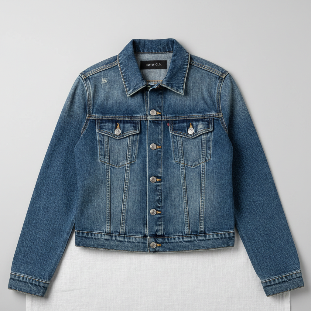 'LEGACY' BLUE WASH DENIM JACKET thumbnail 3
