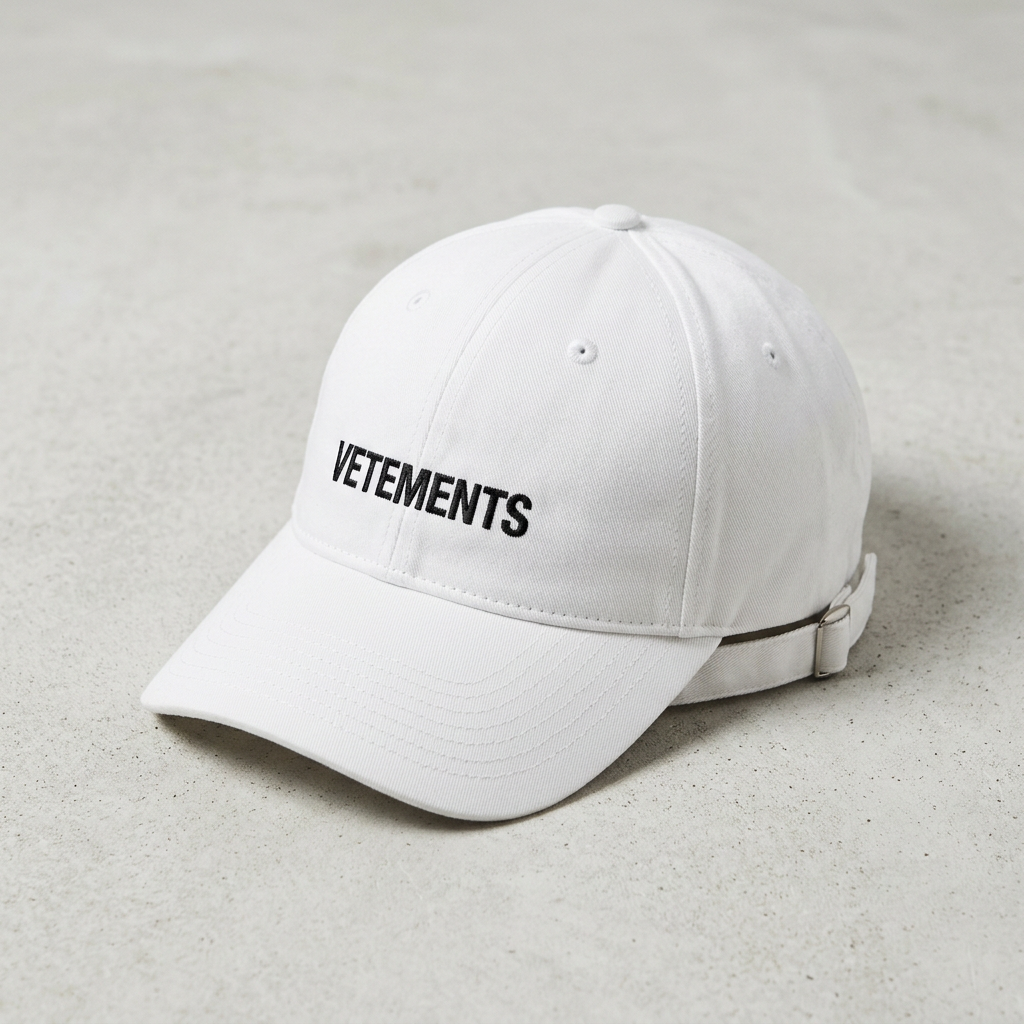White Iconic Logo Cap