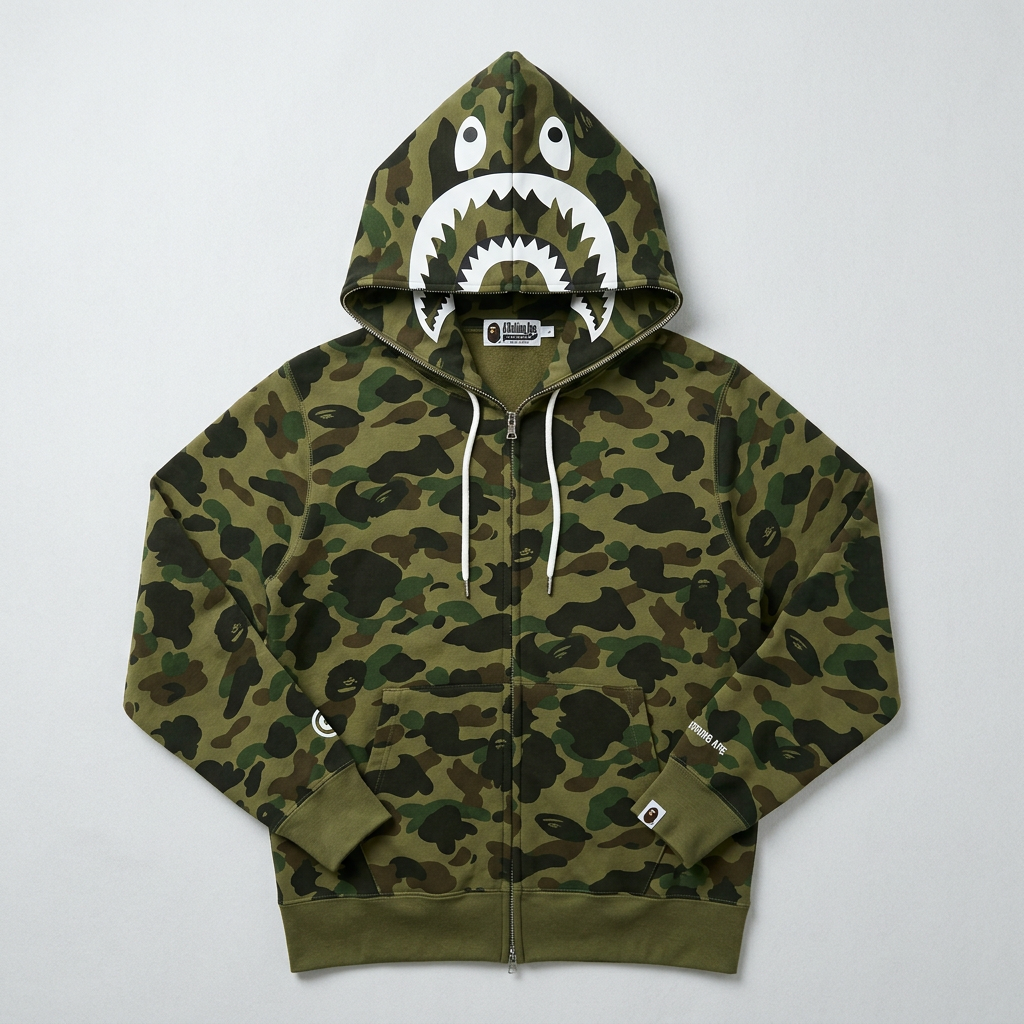 1ST CAMO Shark Full Zip Hoodie