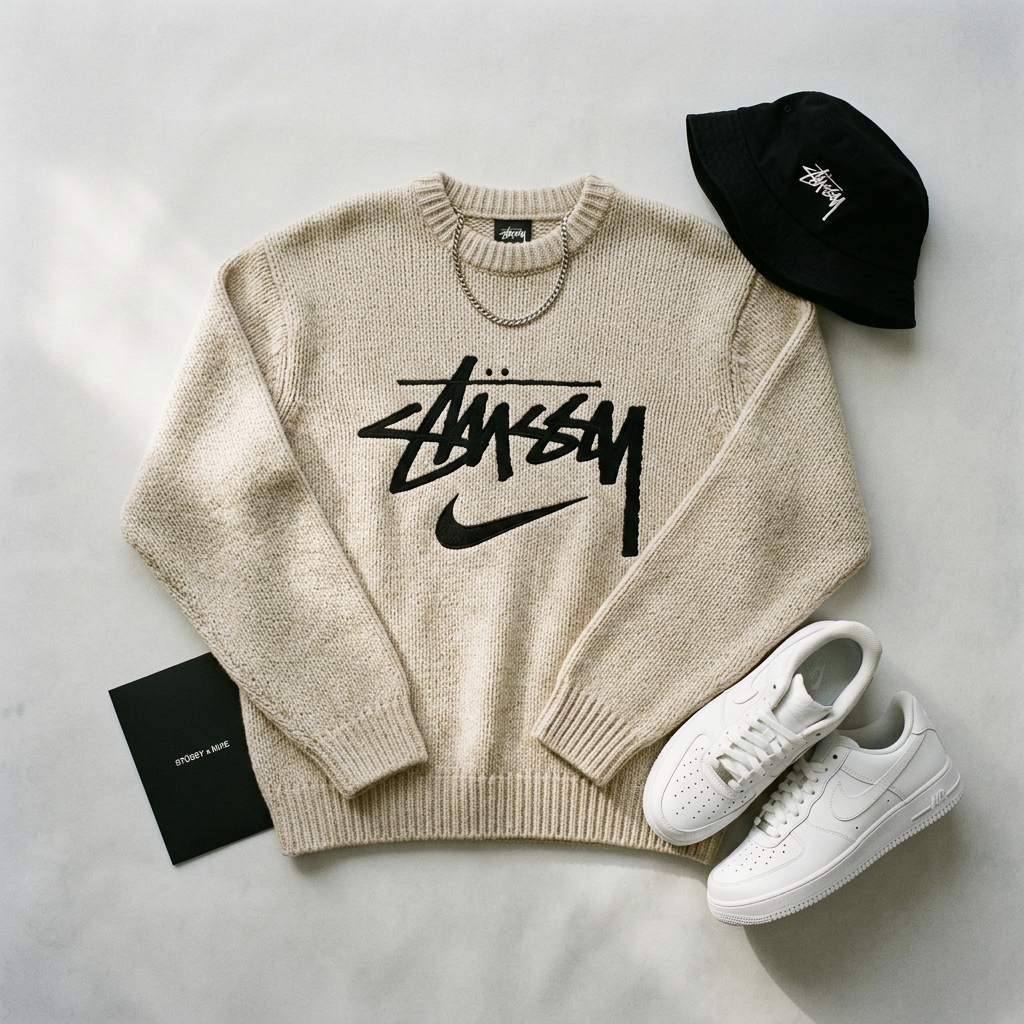 Stüssy x Nike Icon Knit Sweater 'Natural'