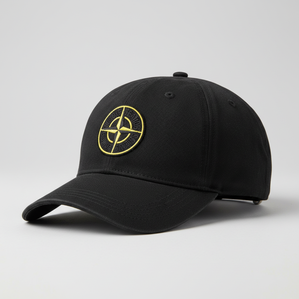 Stone Island Black Baseball Cap