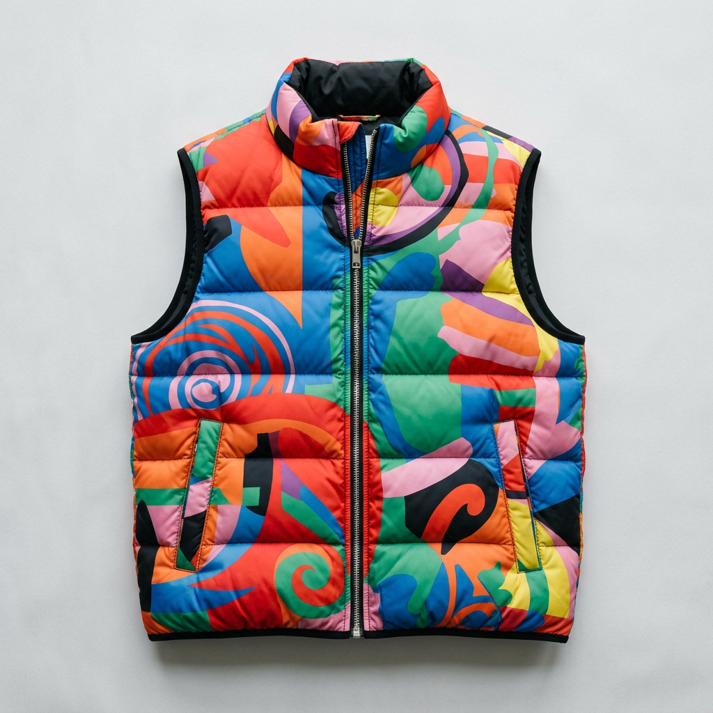 ERL Unisex Printed Quilted Puffer Vest