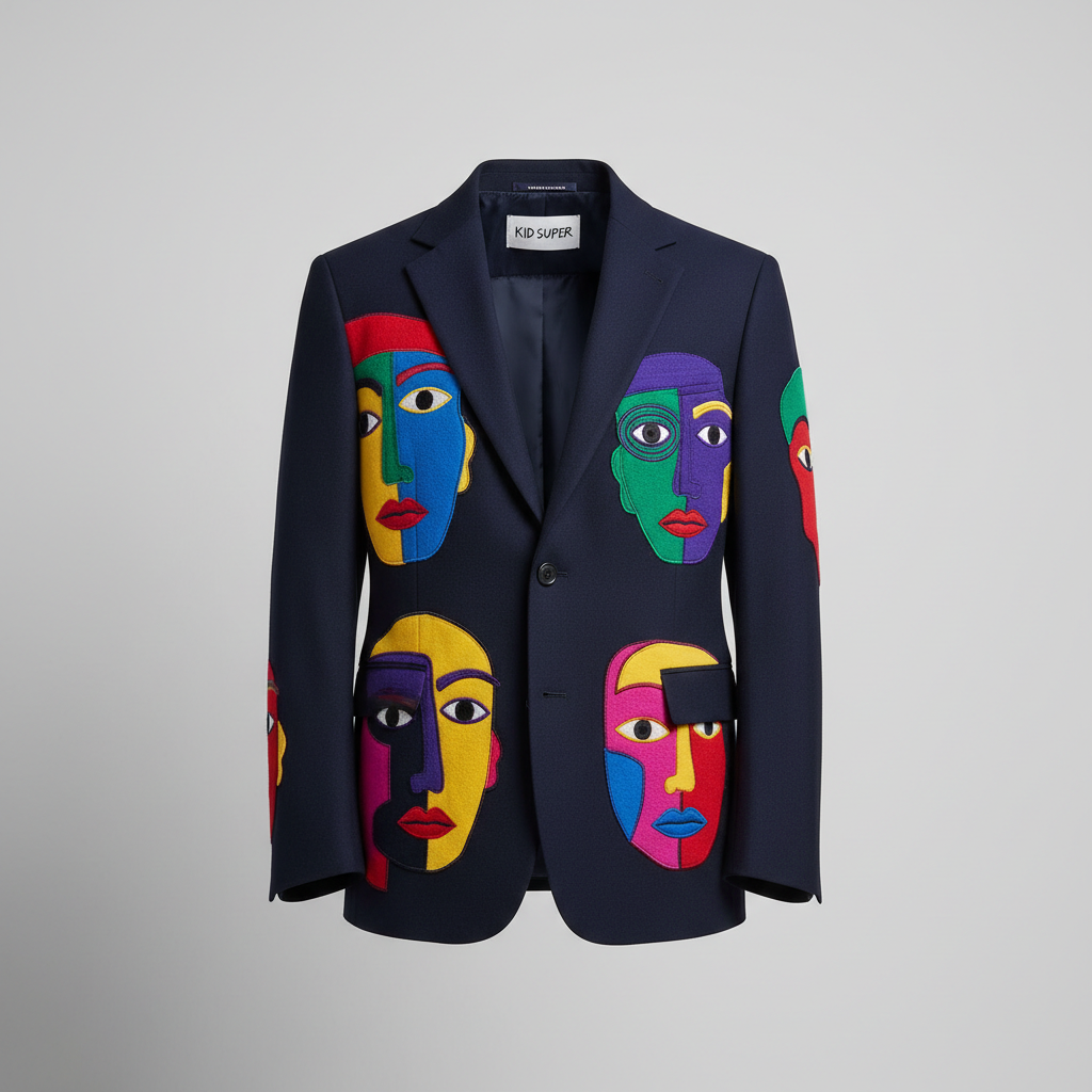 Patchwork Face Suit Top