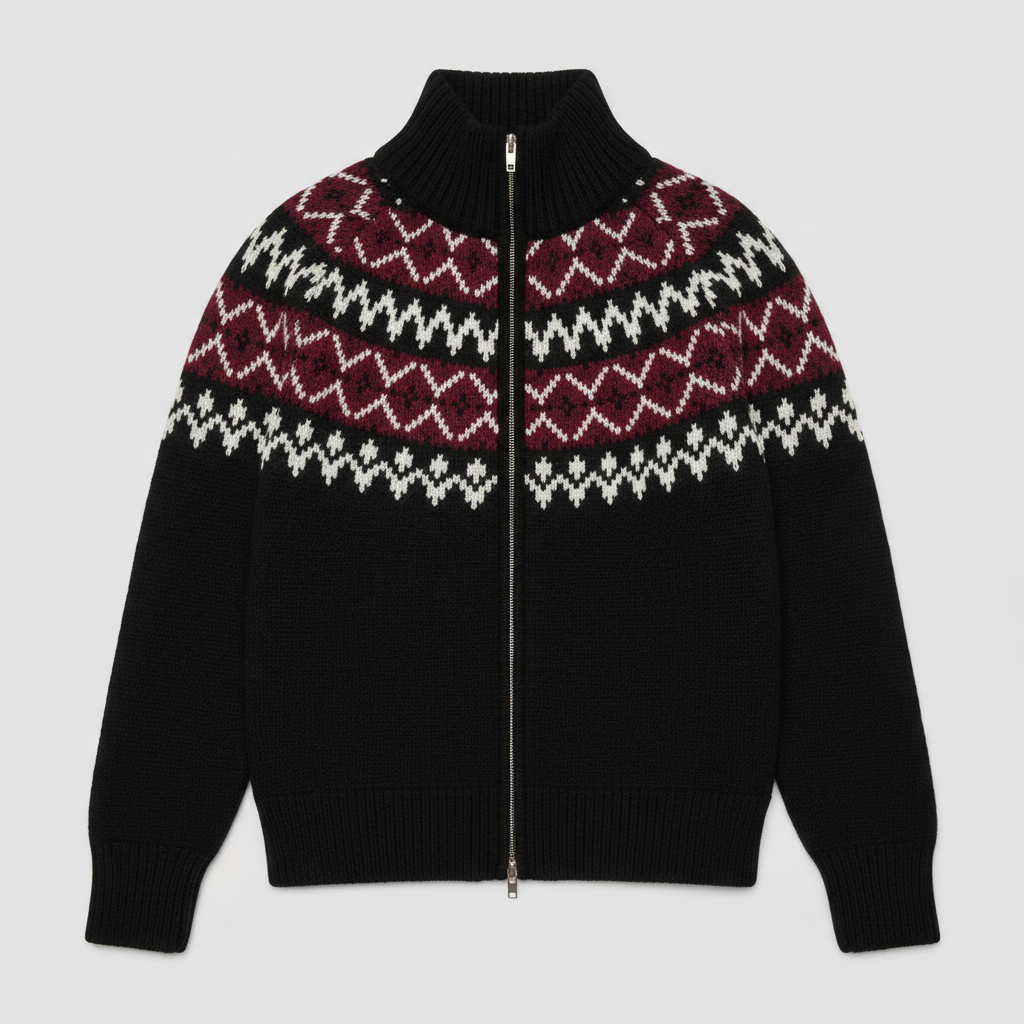Obey Int. Cowichan Knit Zip Sweater thumbnail 3