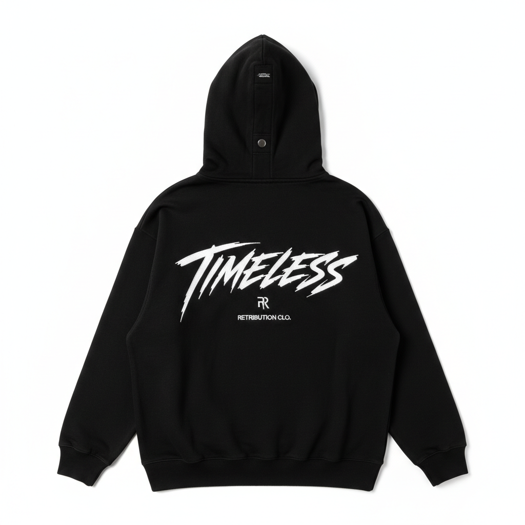TIMELESS HOODIE - BLACK thumbnail 2