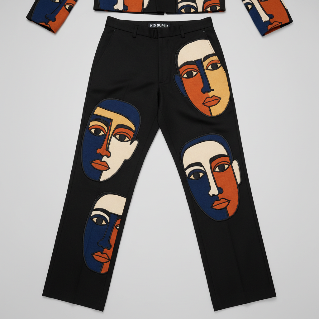Patchwork Face Suit Bottom