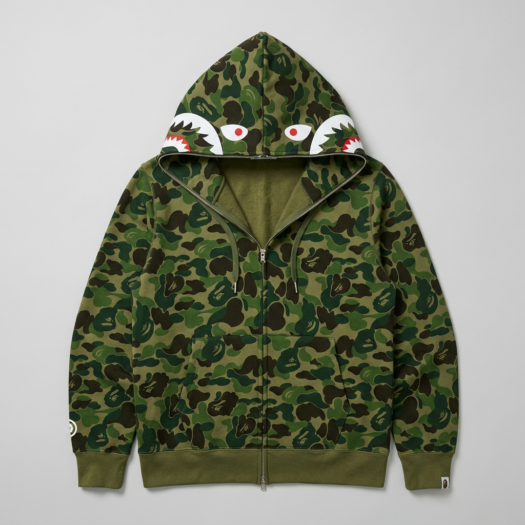 1ST CAMO Shark Full Zip Hoodie
