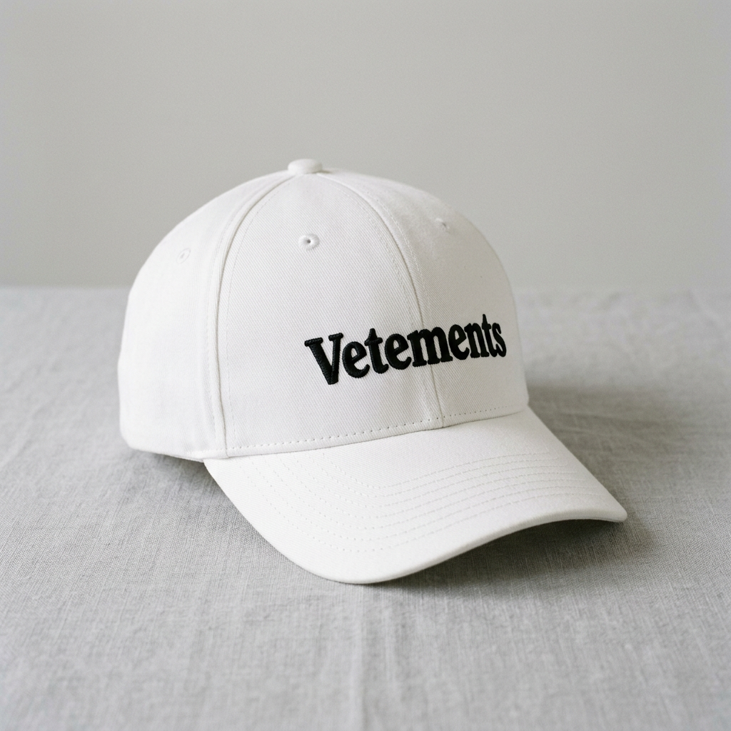 White Iconic Logo Cap