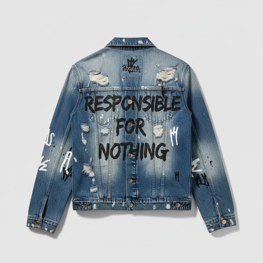 RESPONSIBLE FOR NOTHING DENIM JACKET