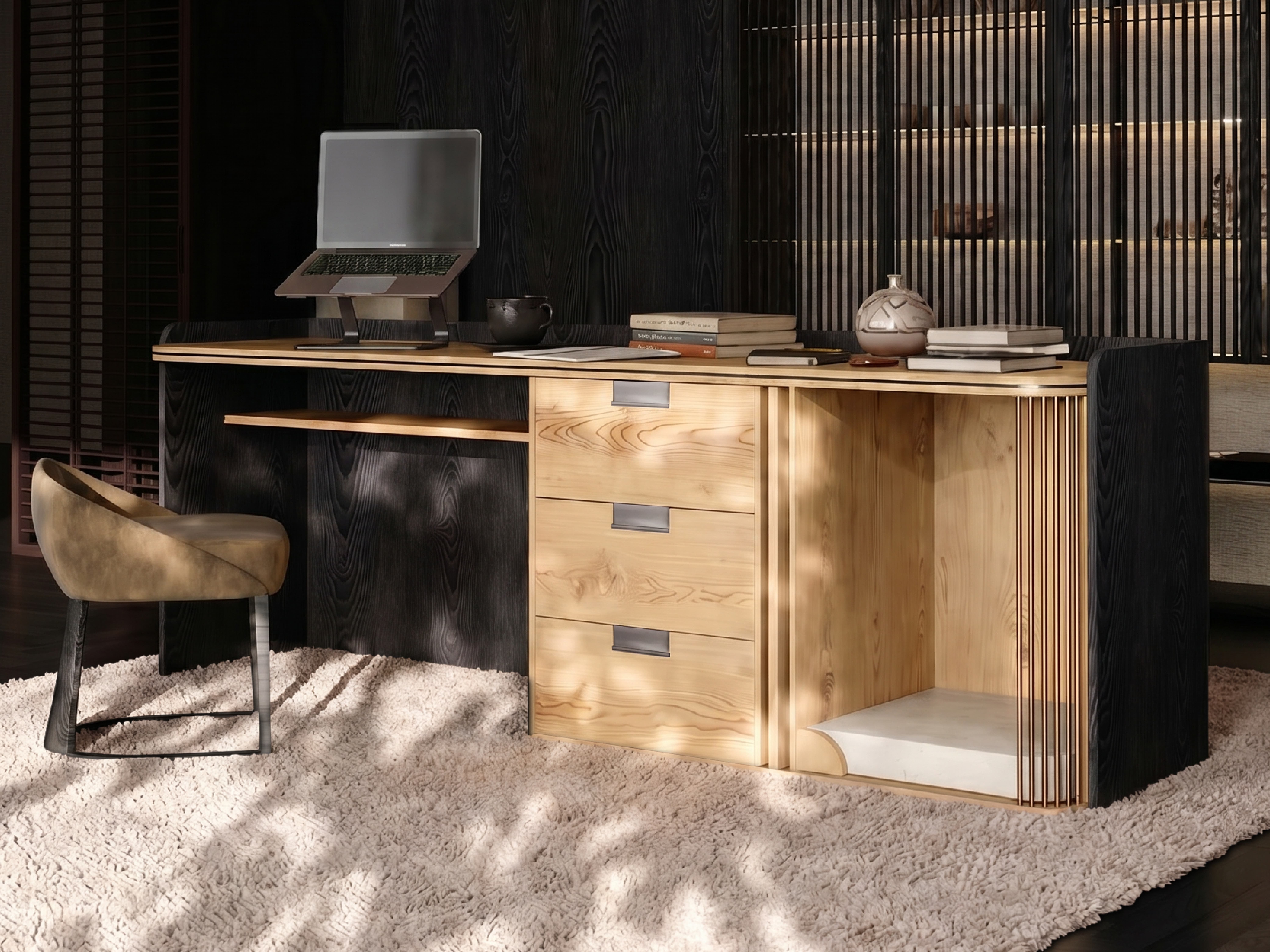 The Study Companion Desk gallery image 1 — HĀM Studio bespoke pet architecture