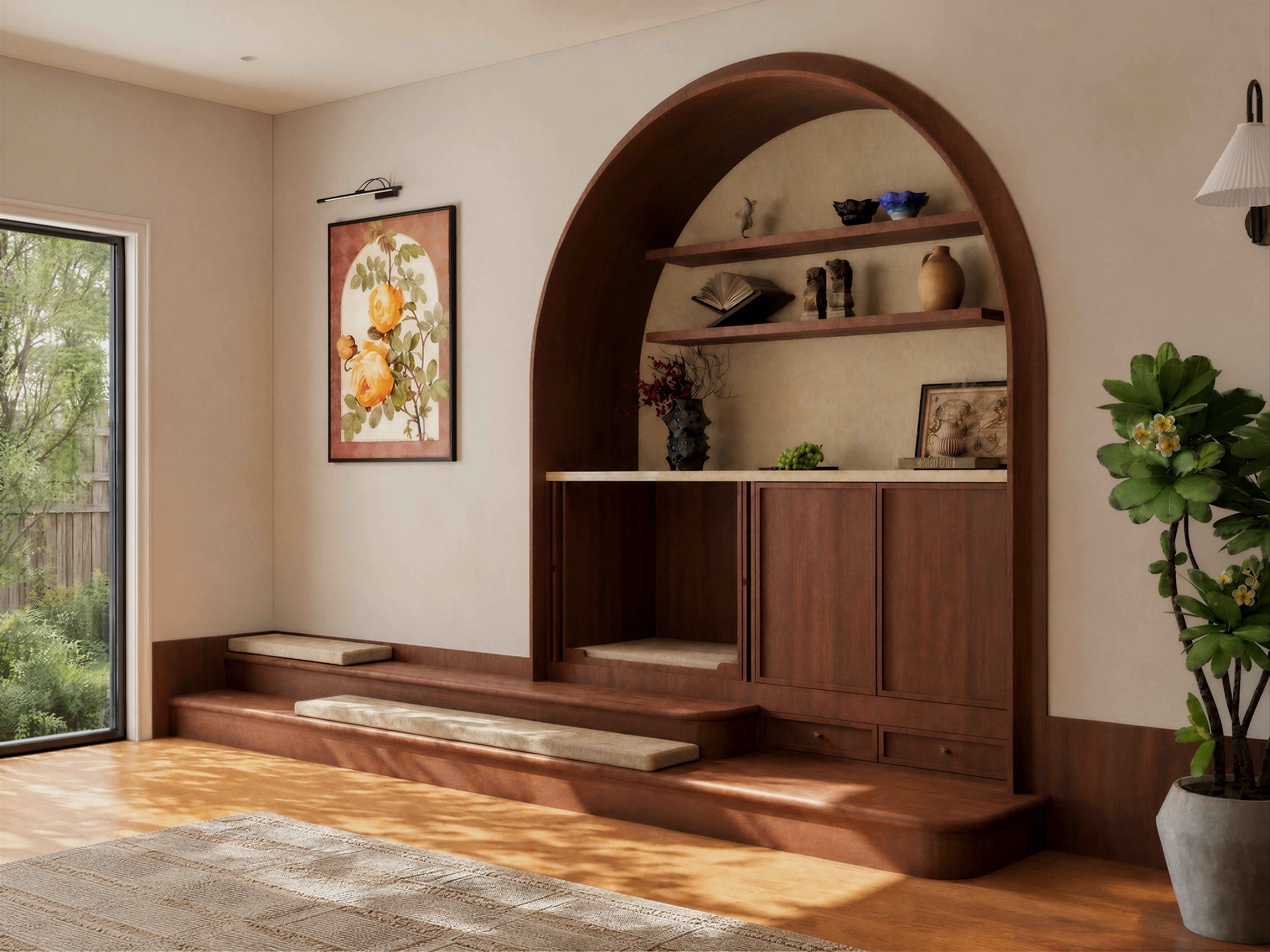 The Arched Alcove Sanctuary gallery image 1 — HĀM Studio bespoke pet architecture
