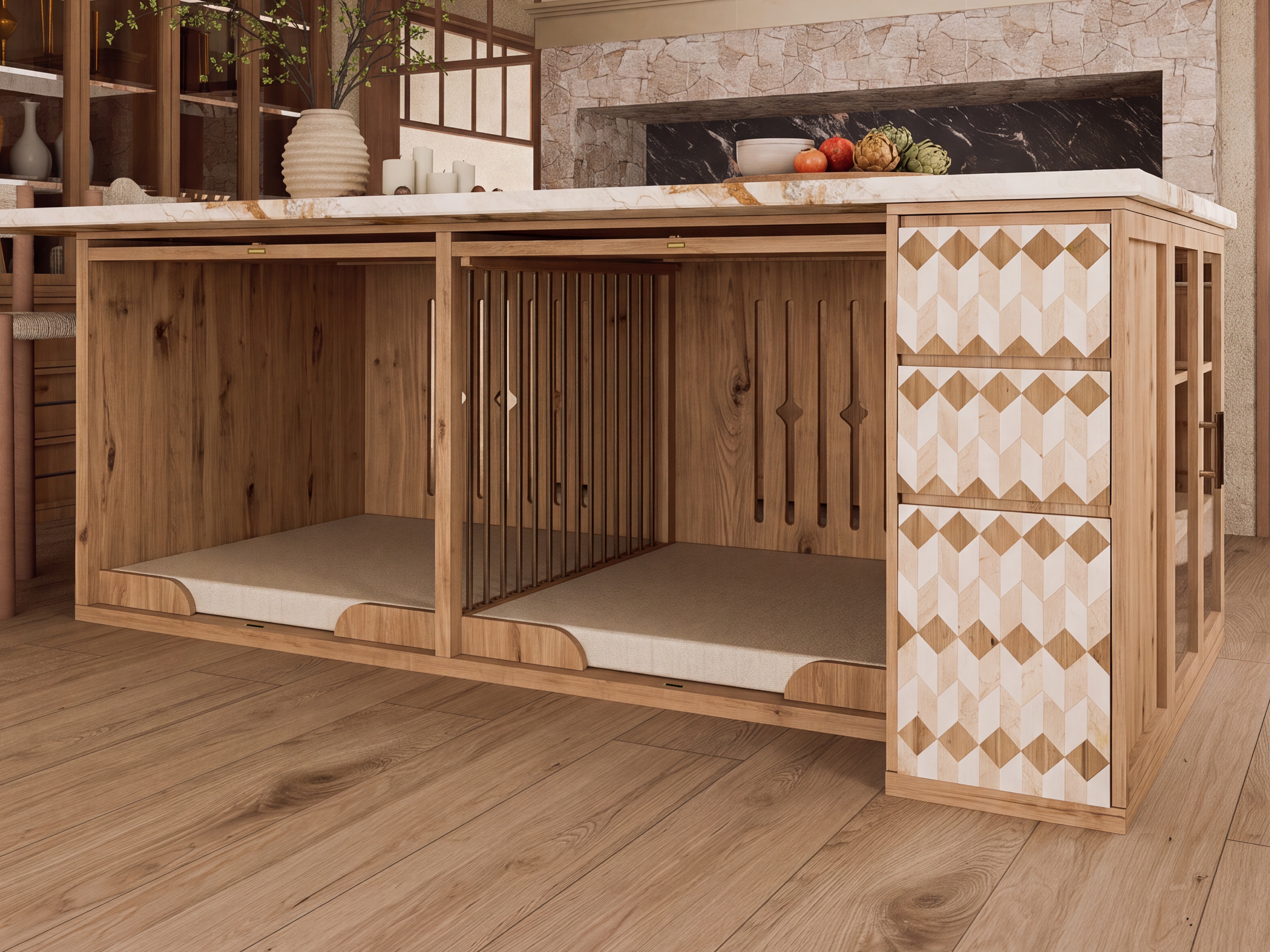 The Island Companion Suite gallery image 1 — HĀM Studio bespoke pet architecture