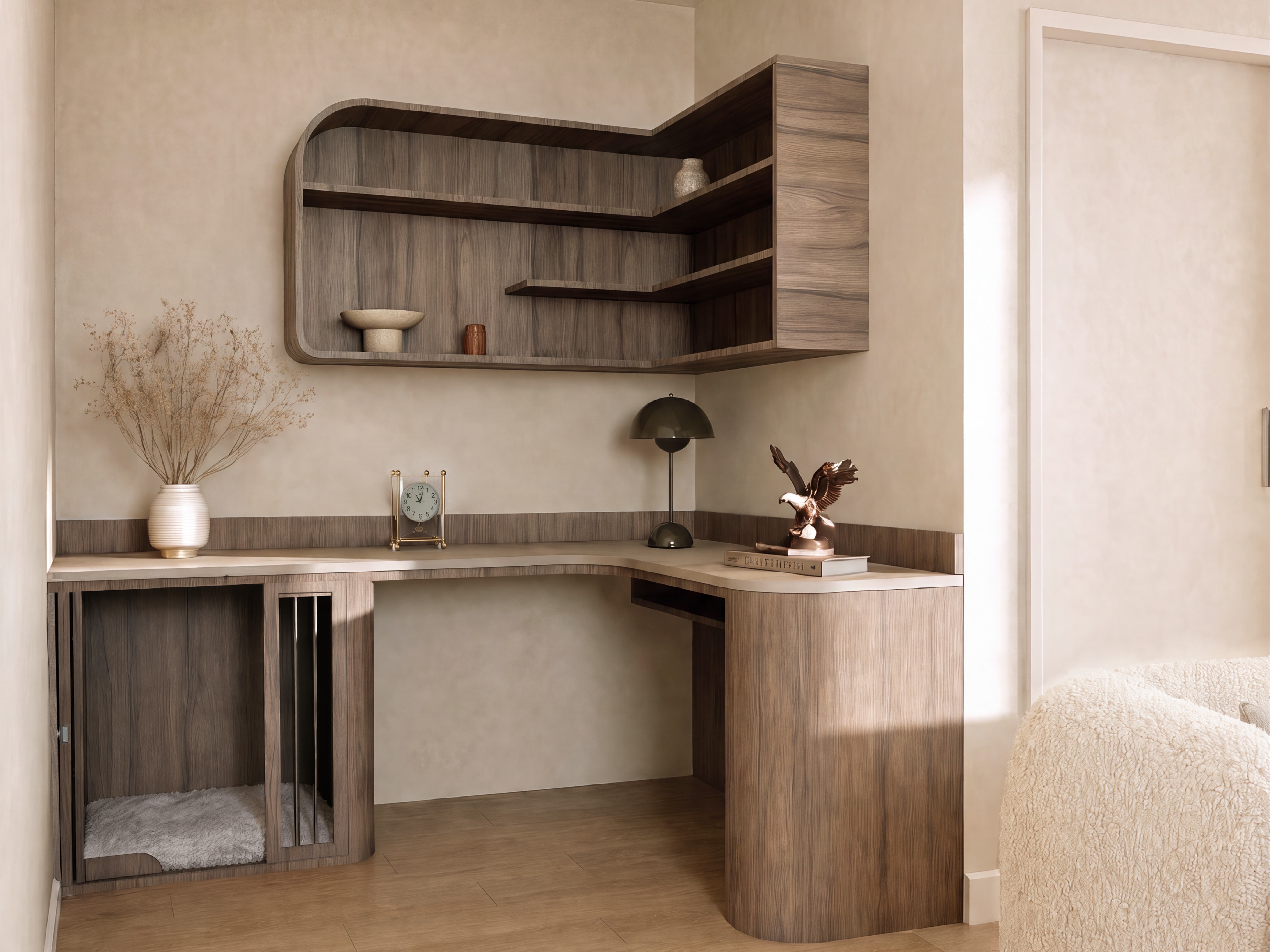 The Walnut Desk Retreat gallery image 2 — HĀM Studio bespoke pet architecture
